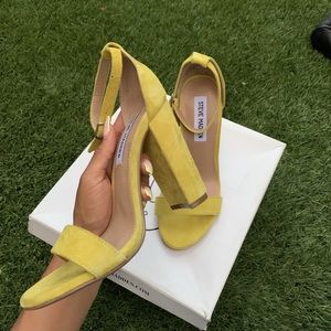 Steve Madden CARRSON green/yellow open toe heel